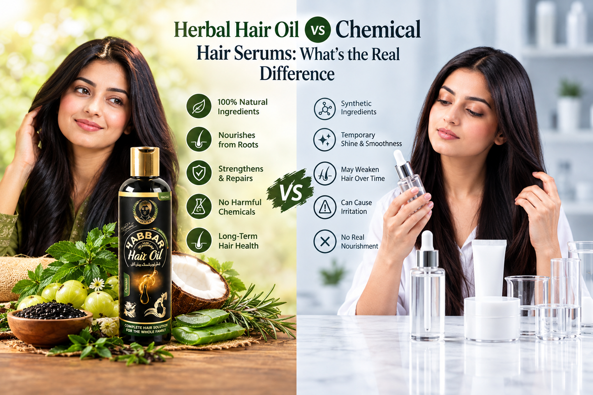 Herbal Hair Oil vs Chemical Hair Serums: What's the Real Difference?